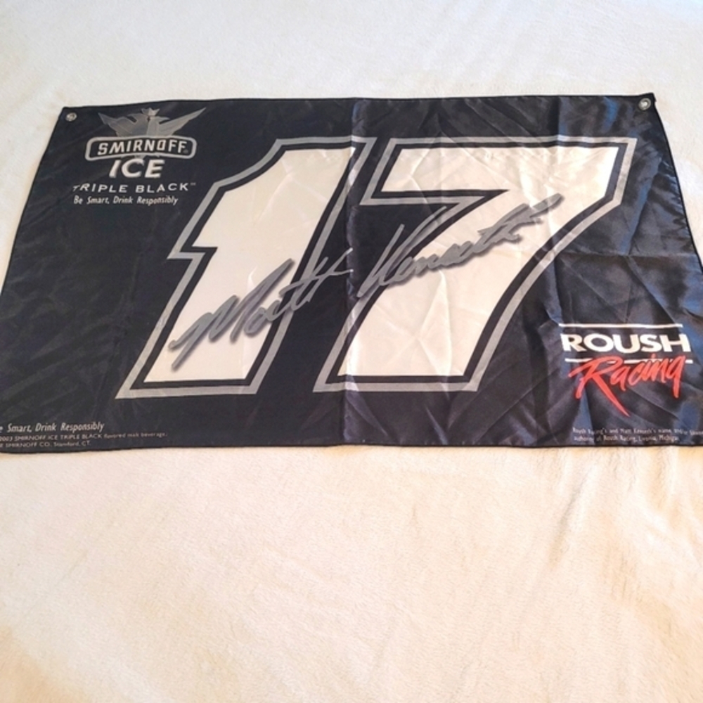 NASCAR Matt Kenseth #17 Smirnoff Ice Black Promotional Advertisement Flag 2003